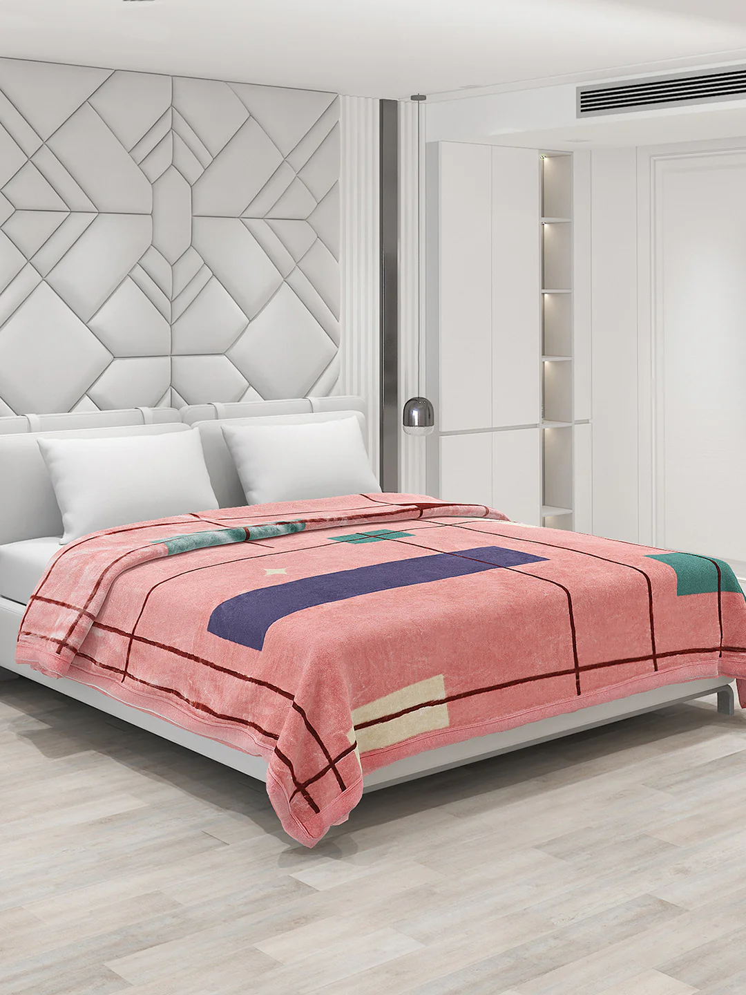 Printed Double Bed Blanket for Heavy Winter -2 Ply