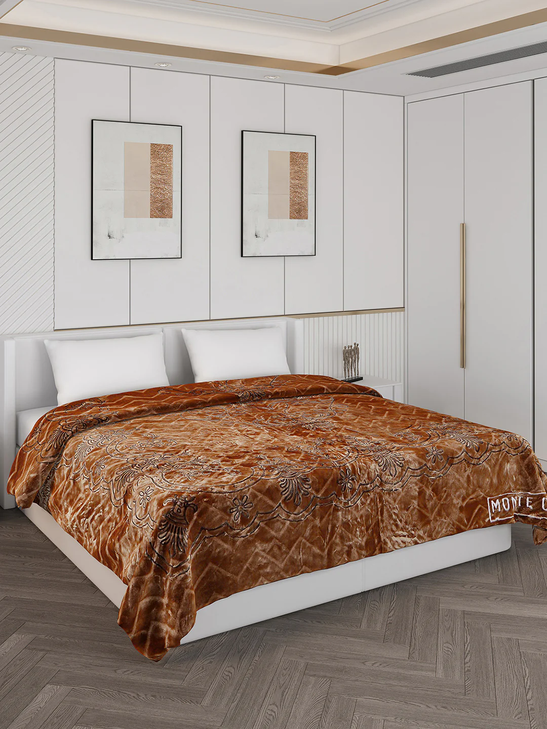 Printed Double Bed Blanket for Heavy Winter -2 Ply