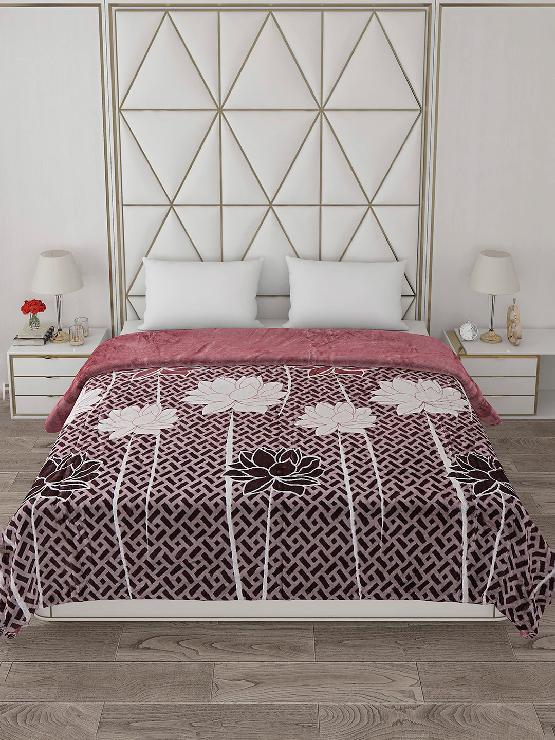 Printed Double Bed Blanket for Heavy Winter -2 Ply
