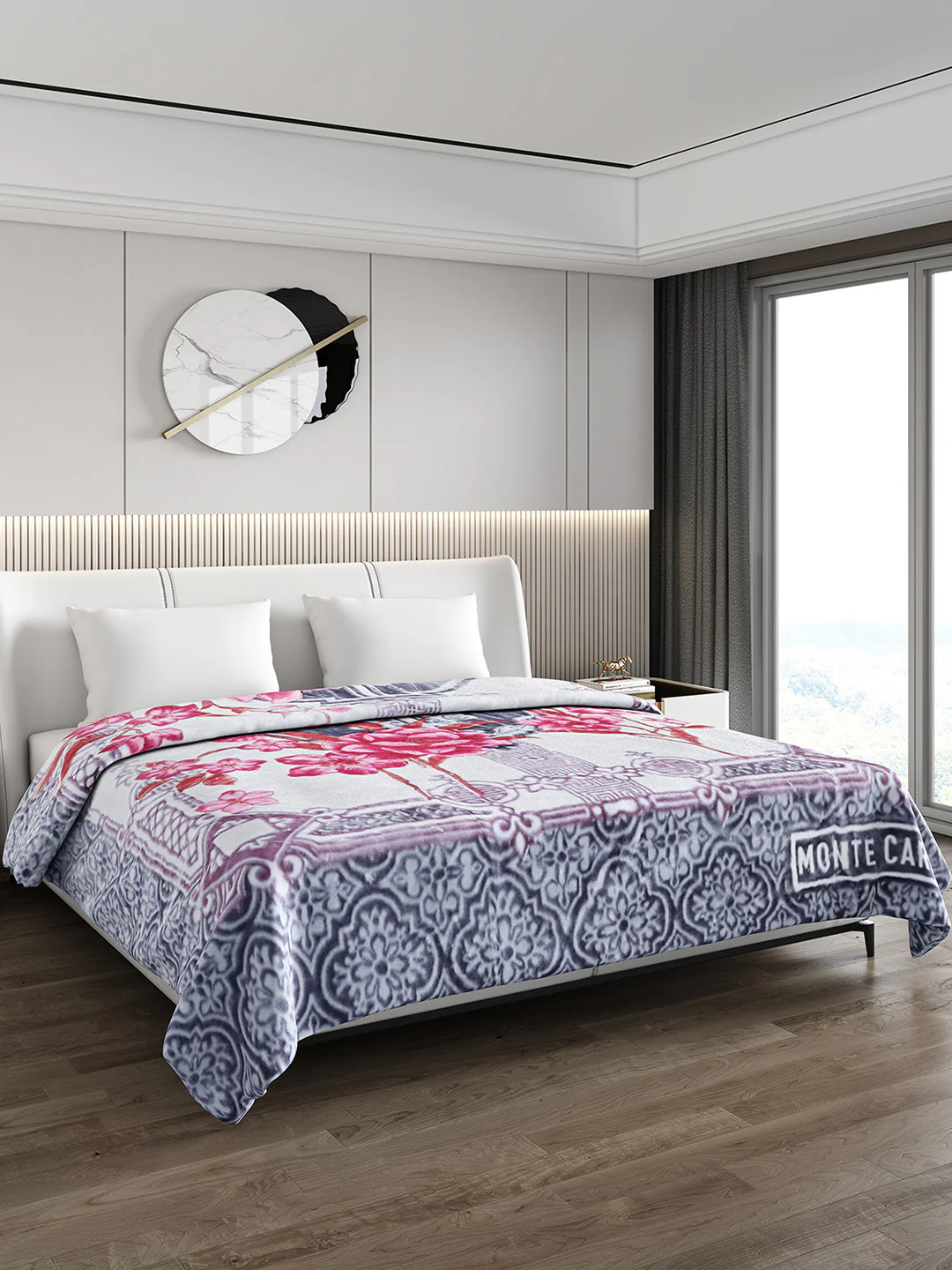 Printed Double Bed Blanket for Heavy Winter -2 Ply