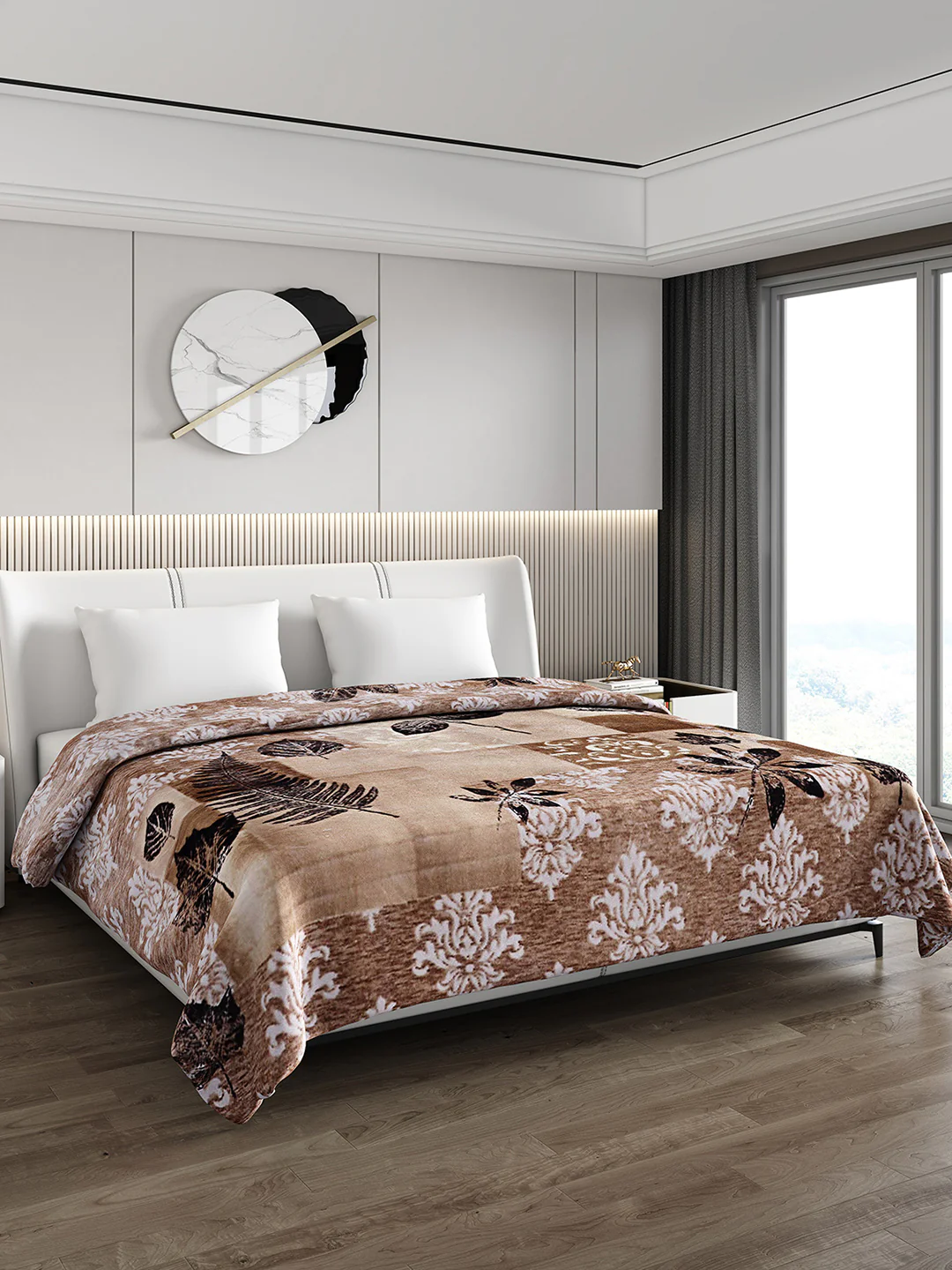 Printed Double Bed Blanket for Heavy Winter -2 Ply