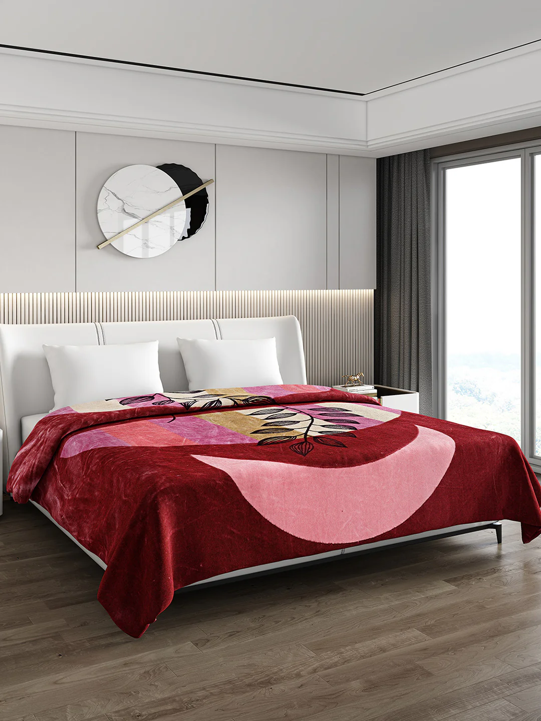 Printed Double Bed Blanket for Heavy Winter -2 Ply