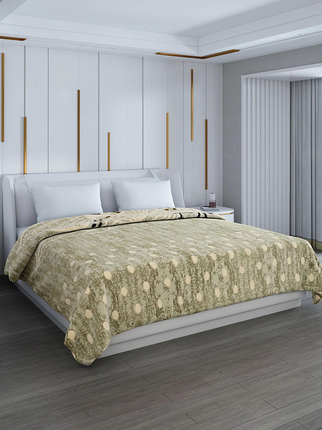 Printed Double Bed Blanket for Heavy Winter -2 Ply