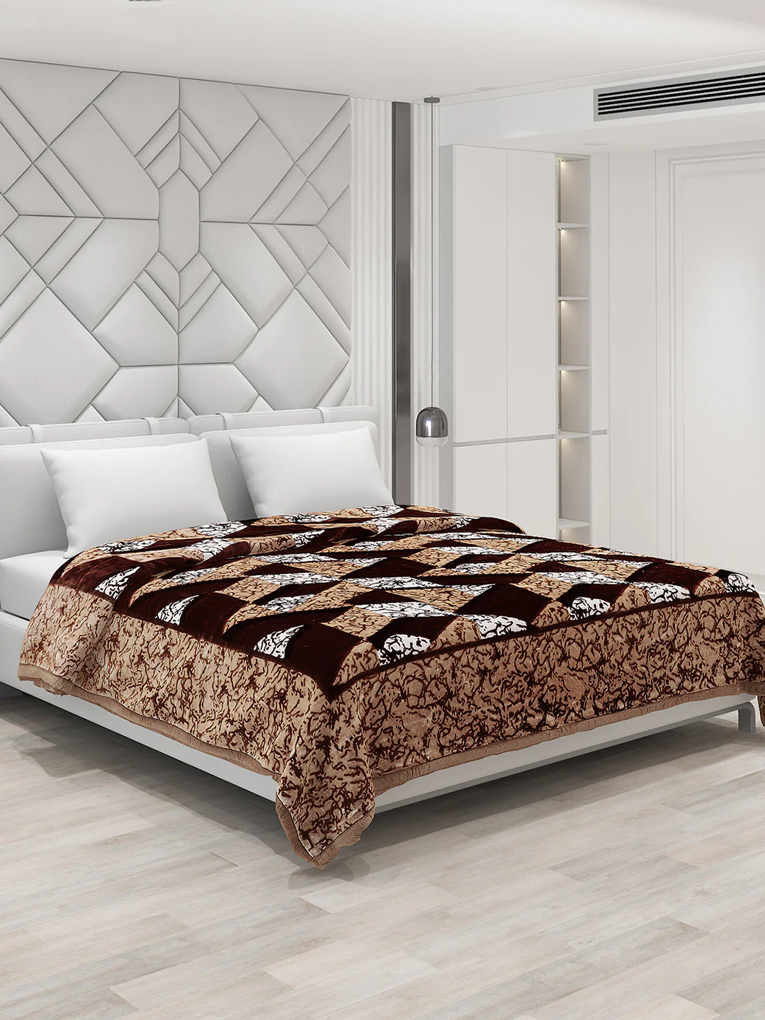 Printed Double Bed Blanket for Mild Winter -2 Ply