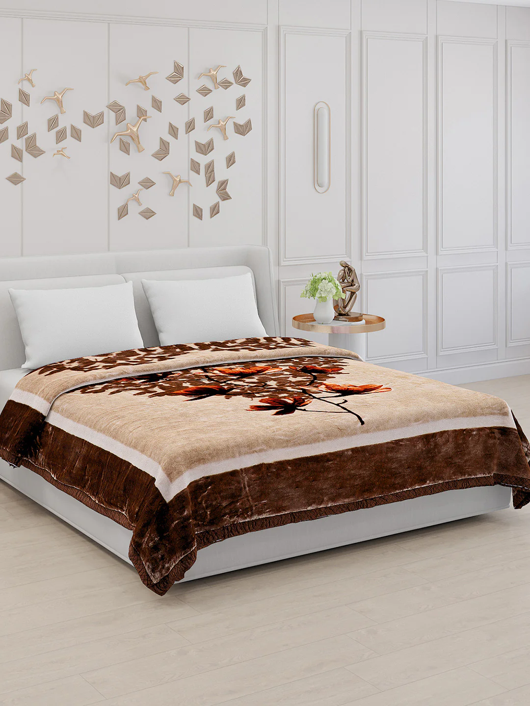 Printed Double Bed Blanket for Mild Winter -2 Ply
