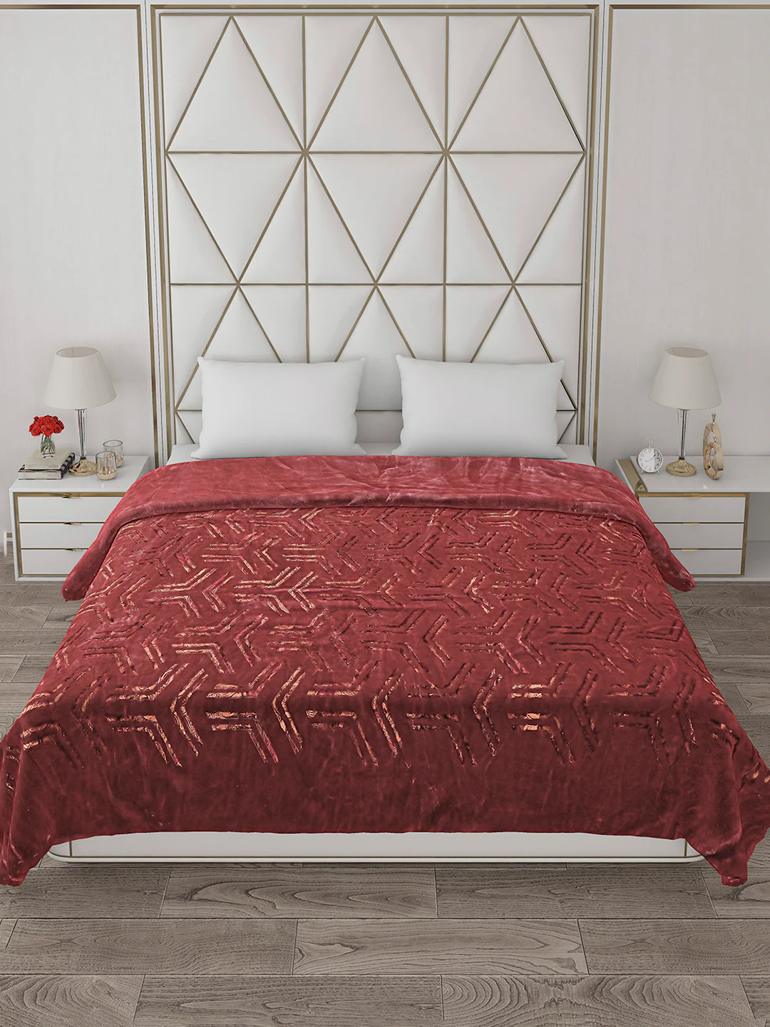 Printed Double Bed Blanket for Mild Winter -2 Ply