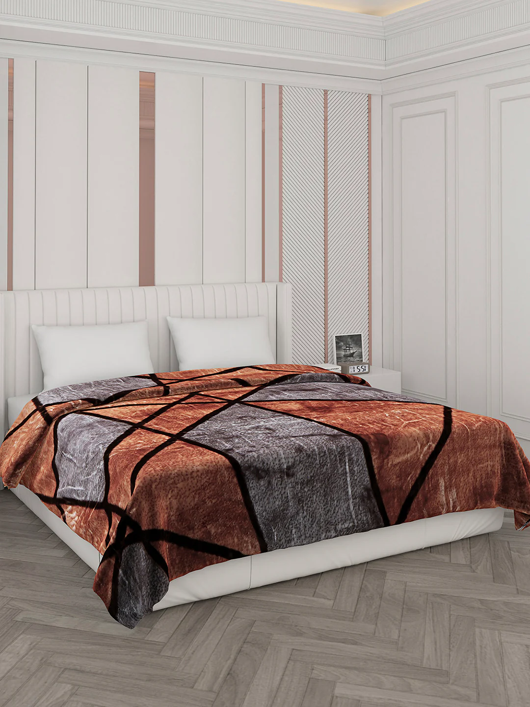 Printed Double Bed Blanket for Mild Winter -2 Ply