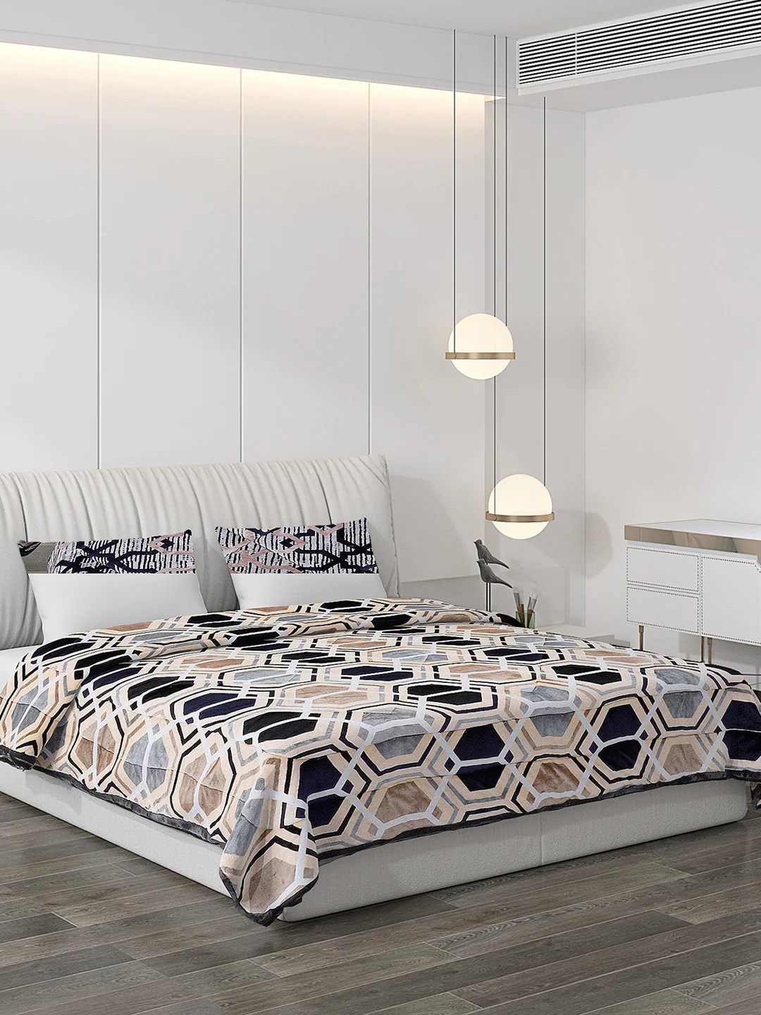Printed 100% Polyester Double Bed Comforter for Winter