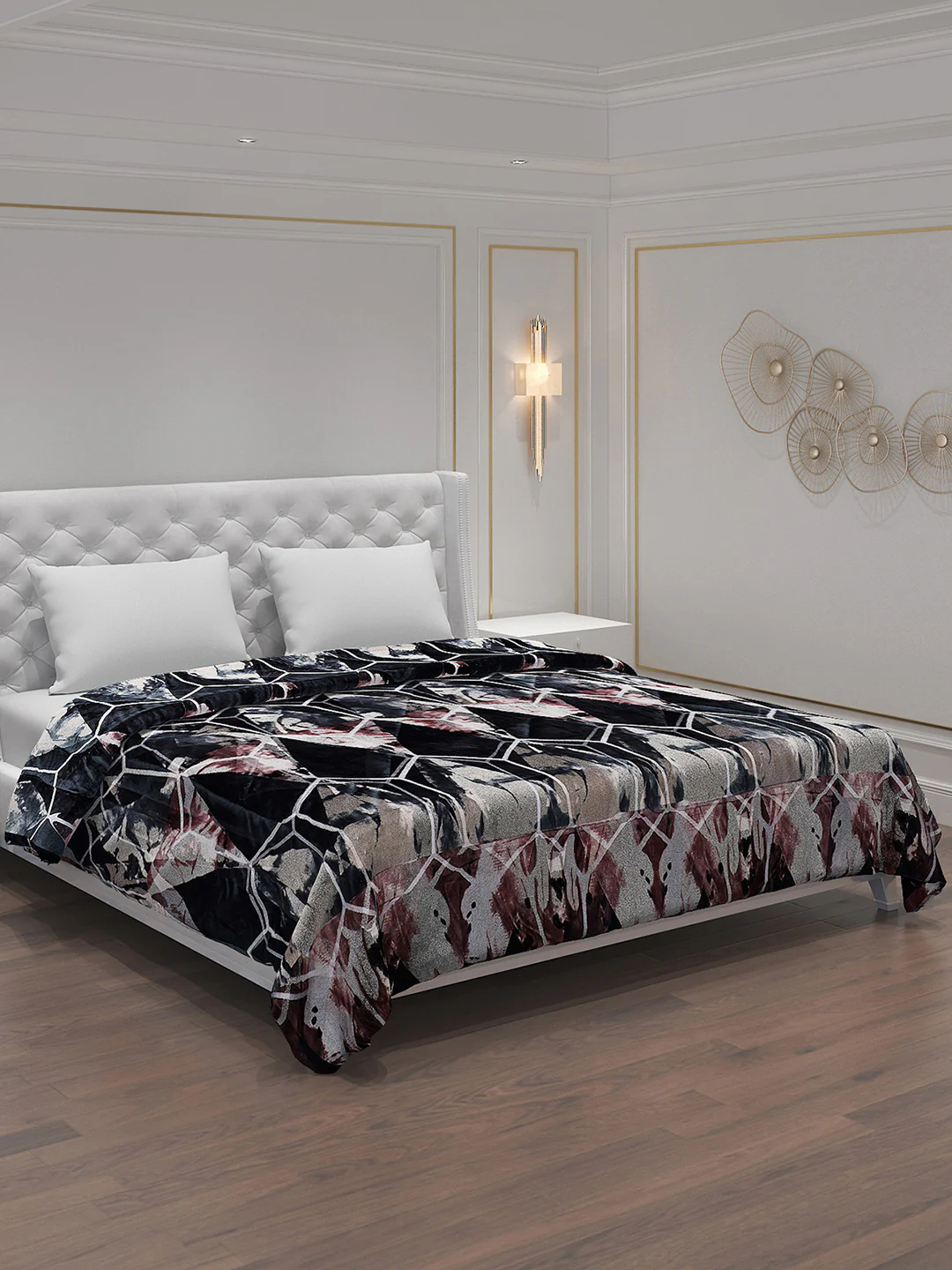 Printed 100% Polyester Double Bed Comforter for Winter