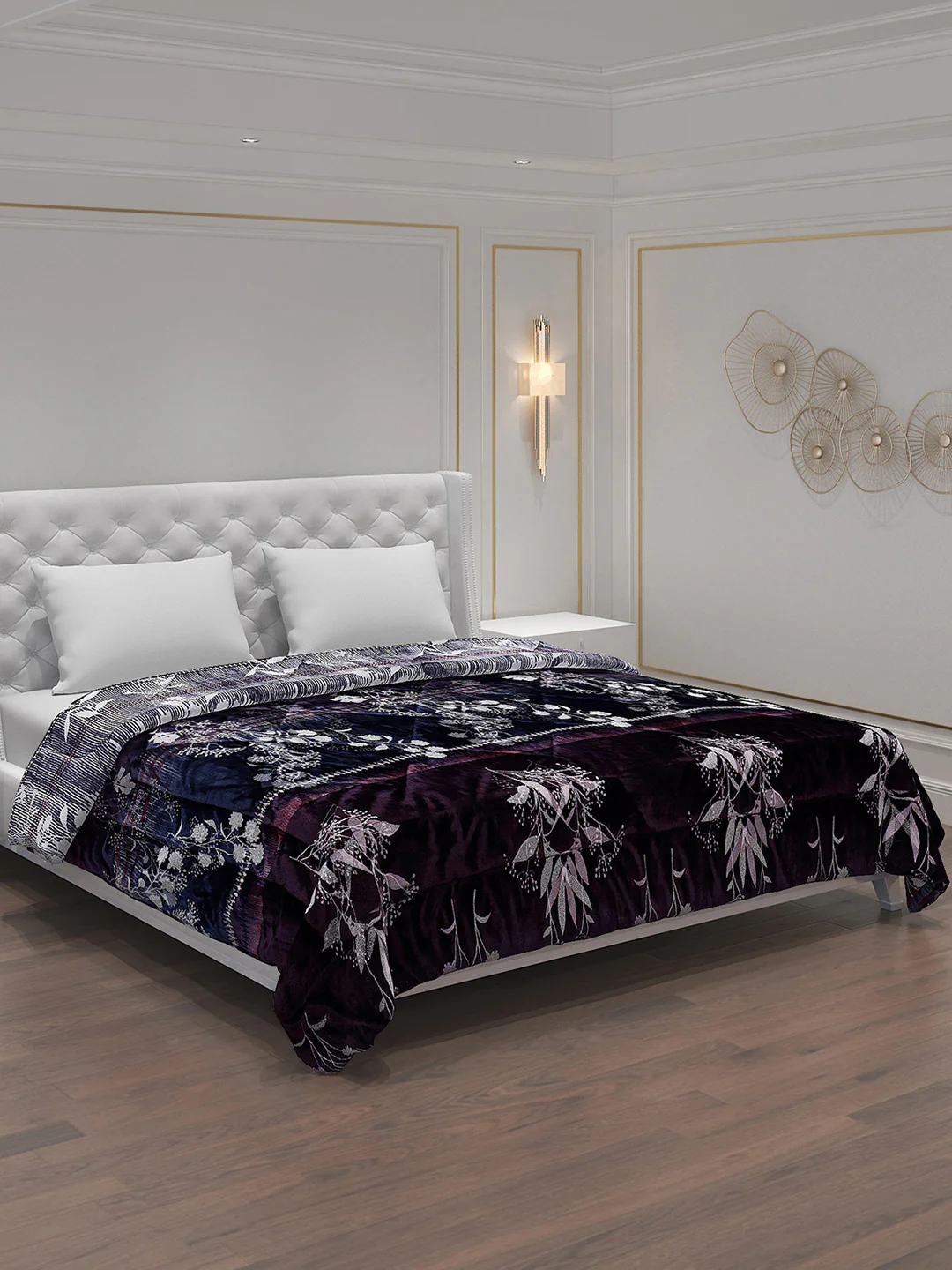 Printed 100% Polyester Double Bed Comforter for Winter