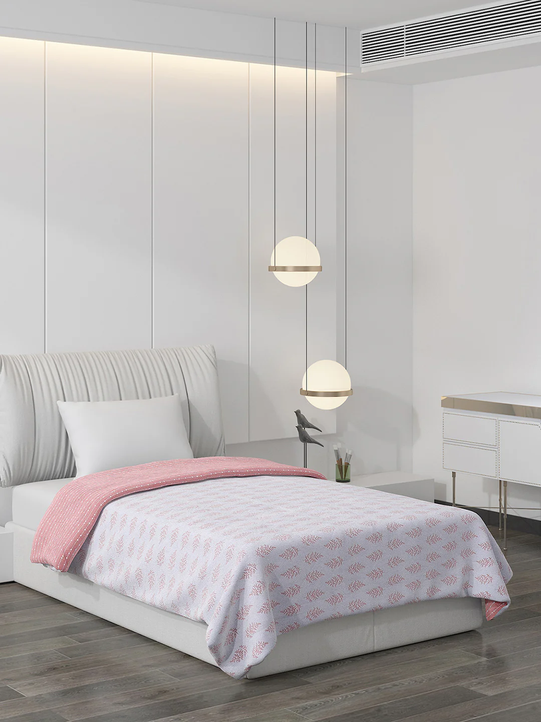 Printed 100% Polyester Single Bed Comforter for AC Room