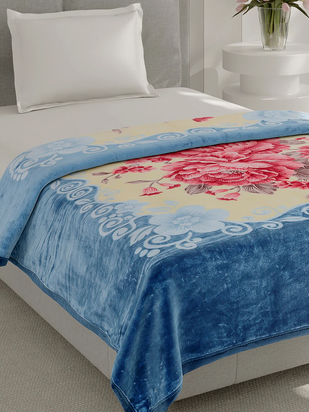 Printed Single Bed 1 Ply, 625 GSM Super Soft Mink Blanket for Mild Winter - (Impact Plus)