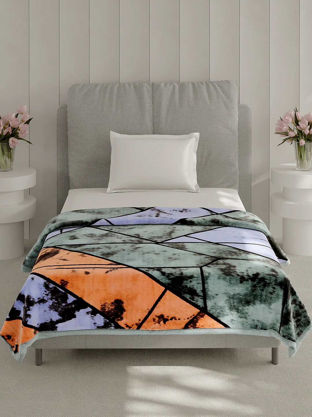 Printed Single Bed 1 Ply, 625 GSM Mink Blanket for Mild Winter - (Impact Pvc) - Image 2