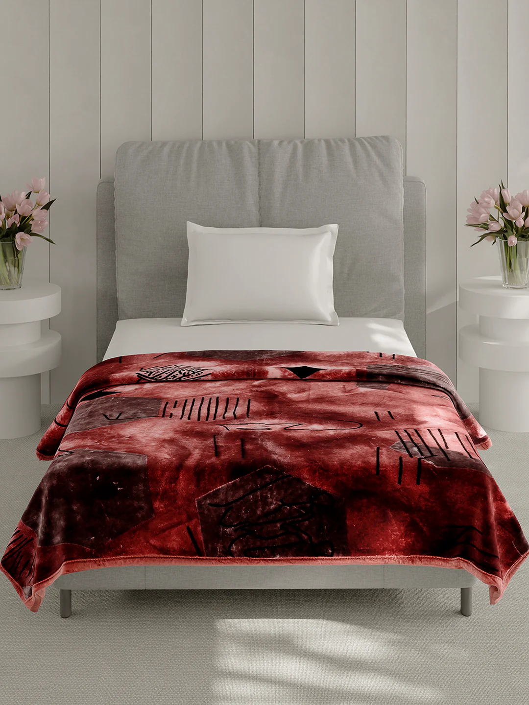 Printed Single Bed 1 Ply, 625 GSM Mink Blanket for Mild Winter - (Impact Pvc) - Image 2