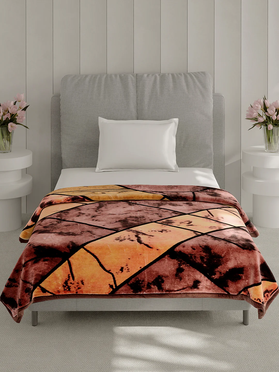 Printed Single Bed 1 Ply, 625 GSM Mink Blanket for Mild Winter - (Impact Pvc) - Image 2