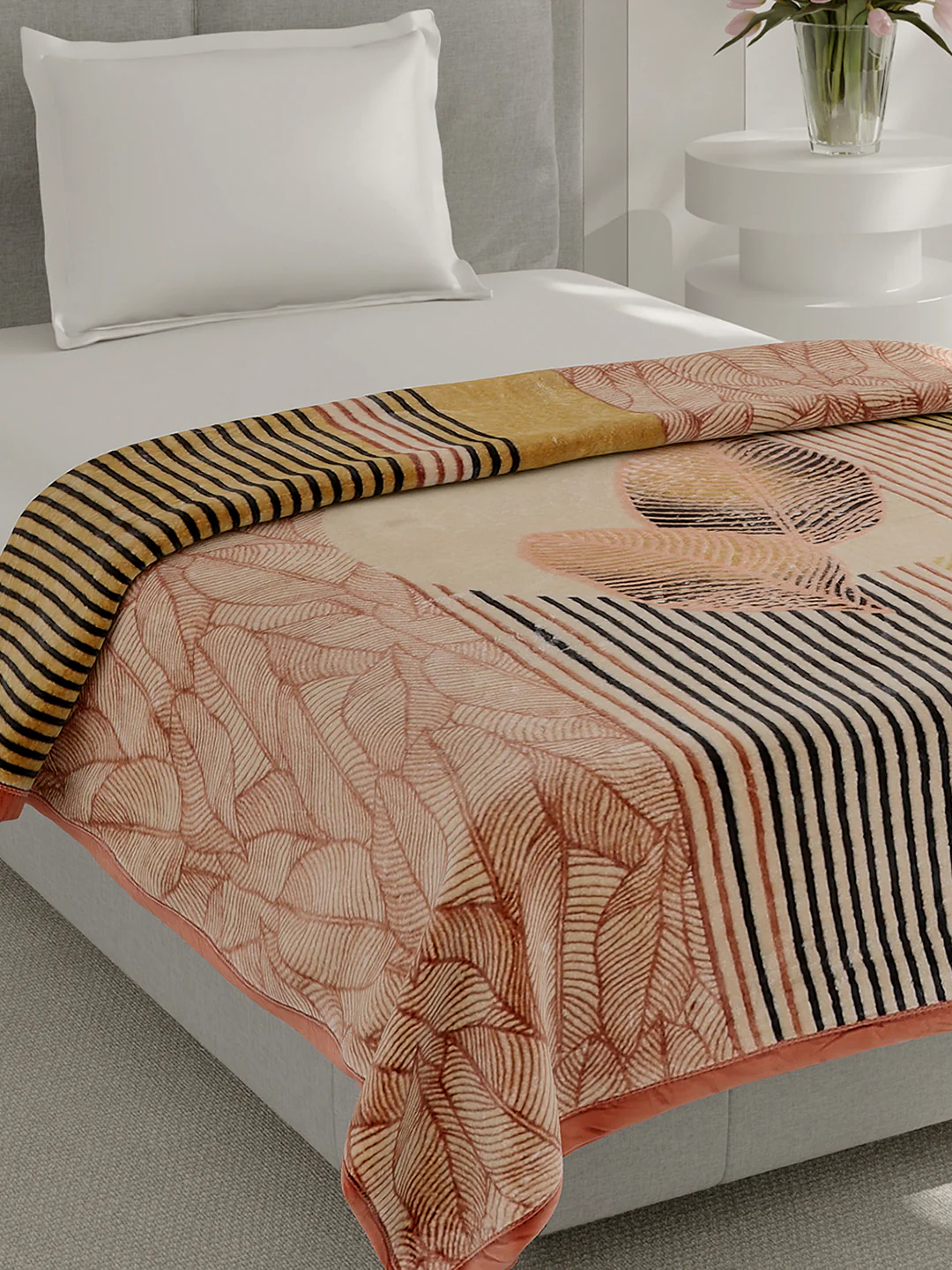 Printed Single Bed 1 Ply Blanket for Heavy Winter - (Soulmate)