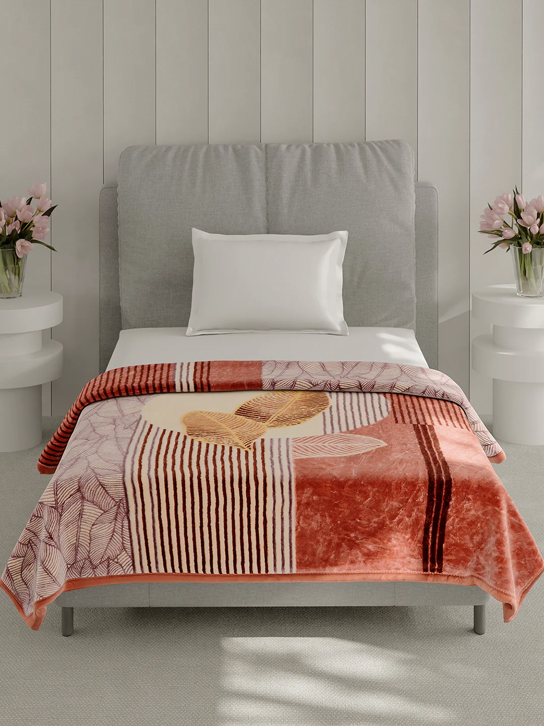 Printed Single Bed 1 Ply Blanket for Heavy Winter - (Soulmate) - Image 2