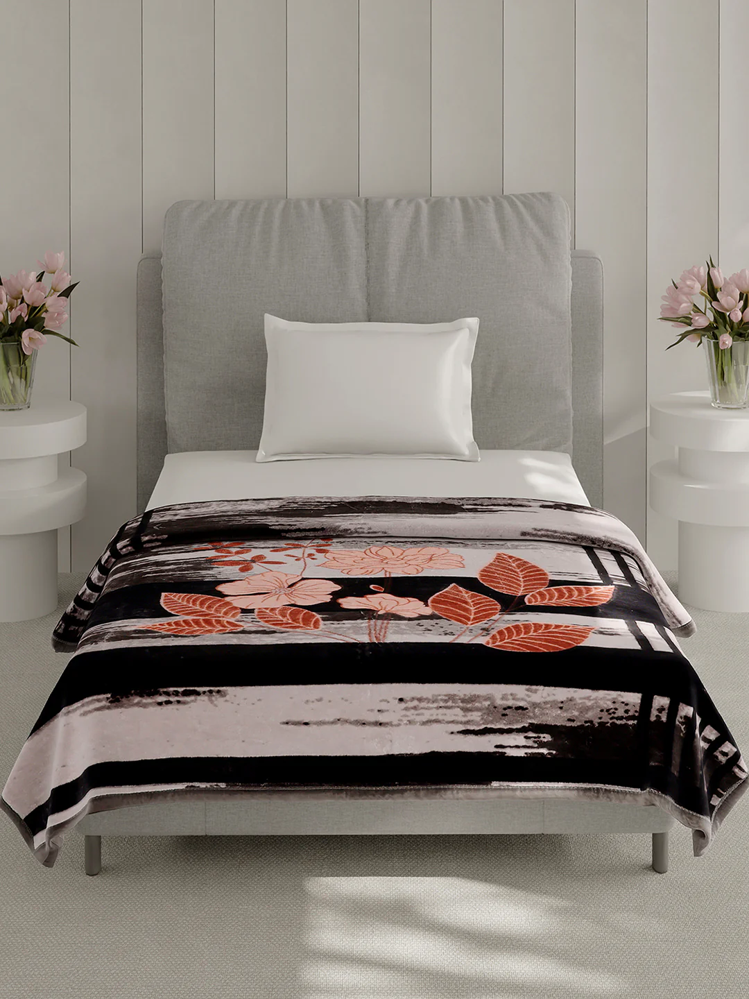 Printed Single Bed 1 Ply Blanket for Heavy Winter - (Soulmate) - Image 2