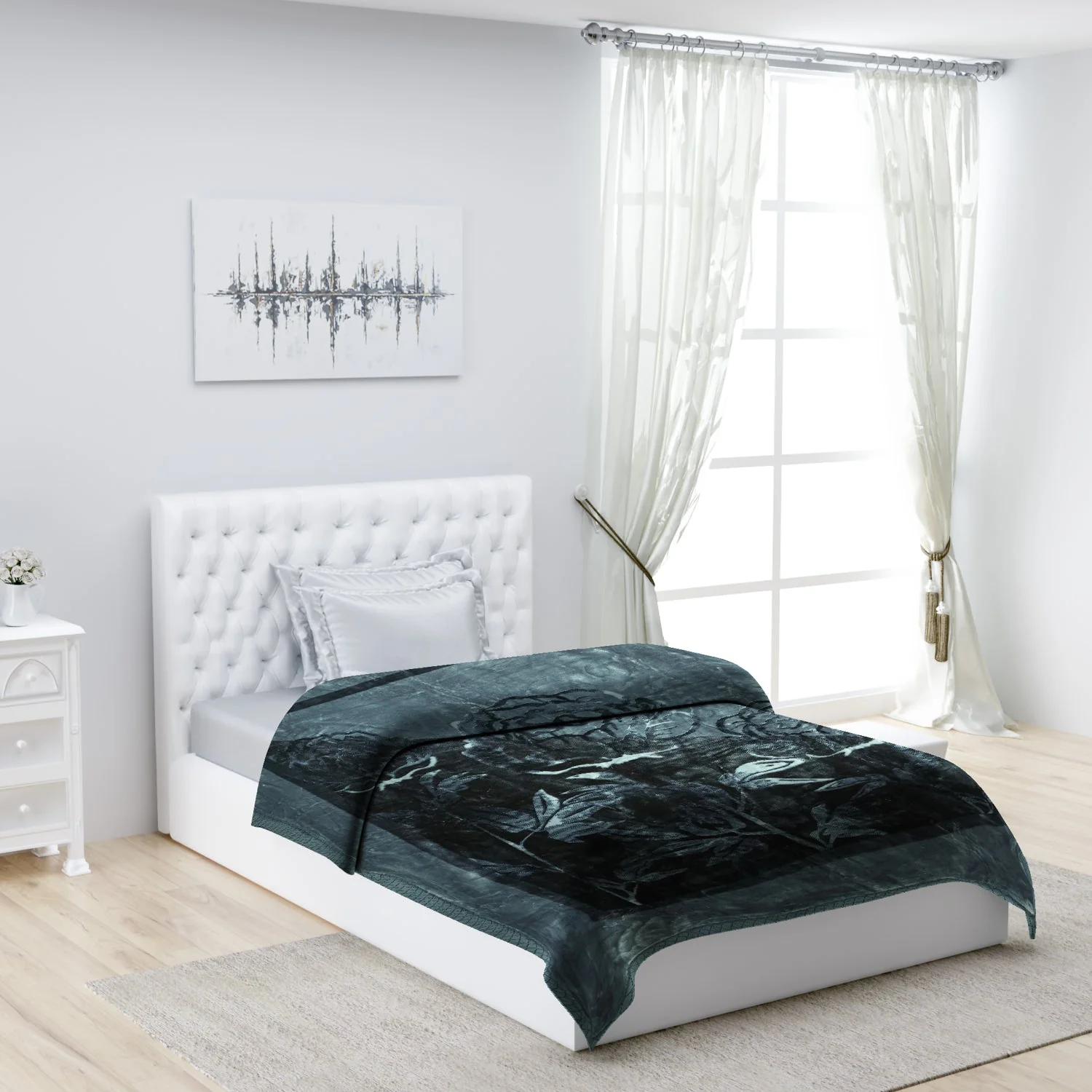 Printed Single Bed 1022 GSM Blanket Lucas 2 Ply (Weight 3.6 kg)