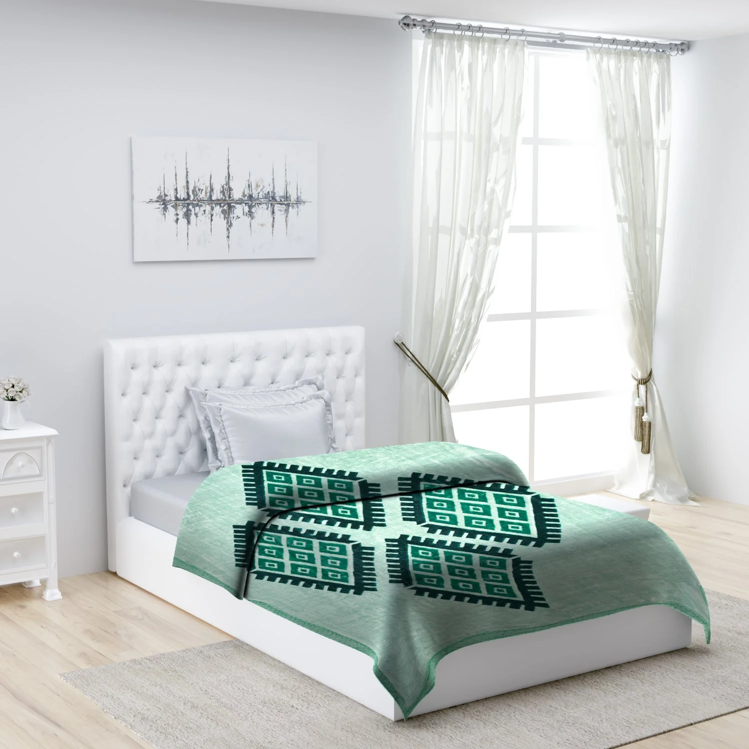 Printed Single Bed 1022 GSM Blanket Lucas 2 Ply (Weight 3.6 kg)