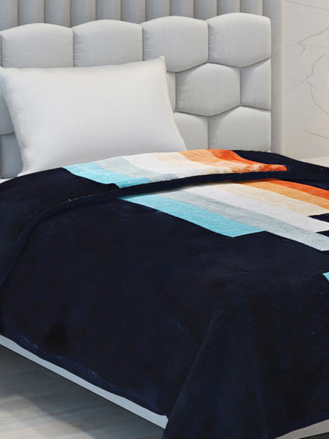 Printed Single Bed 1051 GSM Blanket Bling 2 Ply (Weight 3.7 kg)