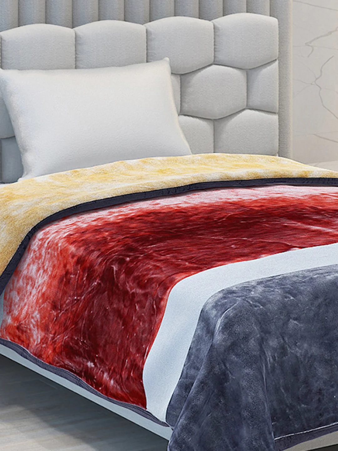 Printed Single Bed 1051 GSM Blanket Bling 2 Ply (Weight 3.7 kg)