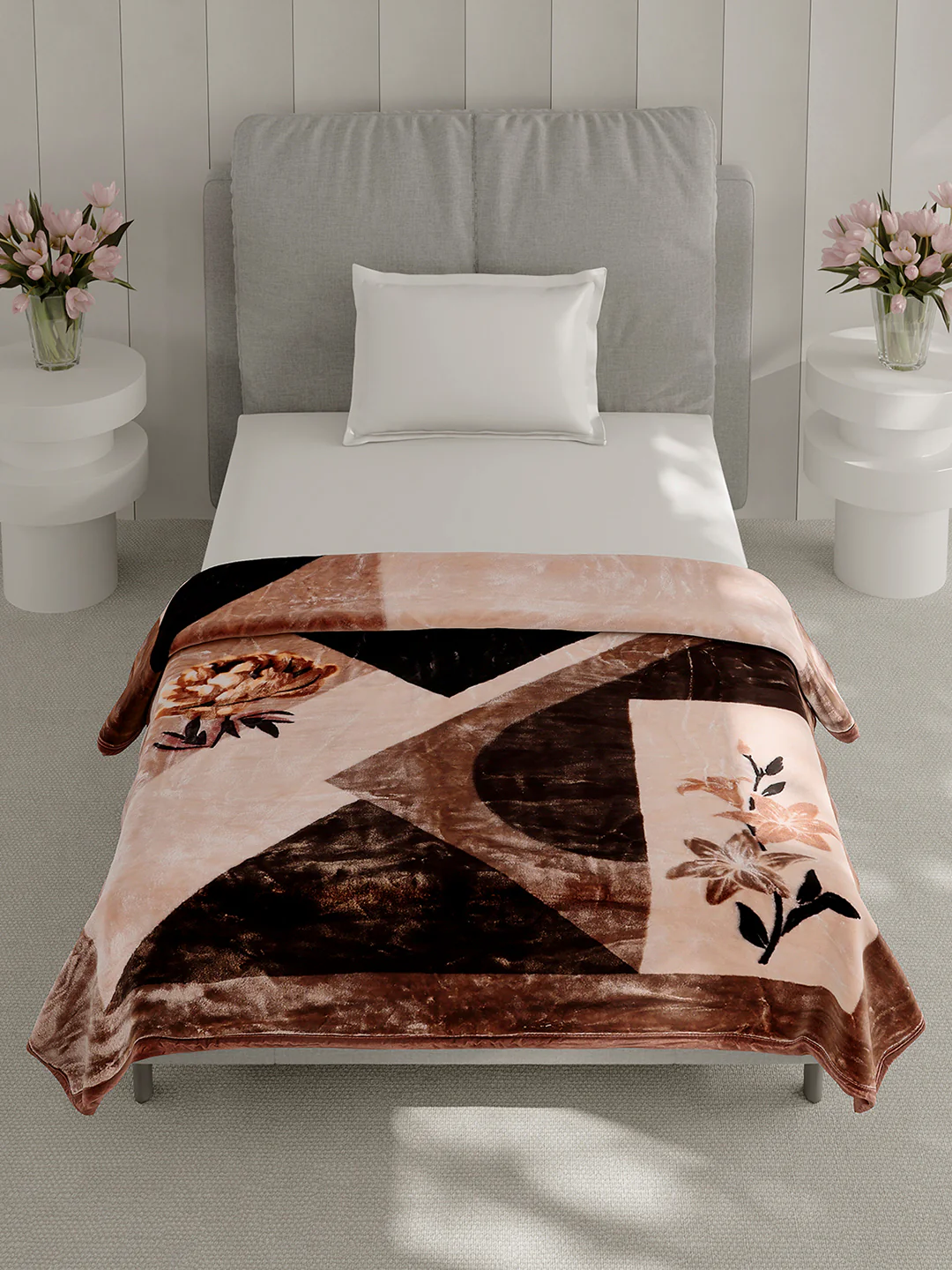 Printed Single Bed 2 Ply, 895 GSM Blanket for Heavy Winter - (Lavish Pvc) - Image 3