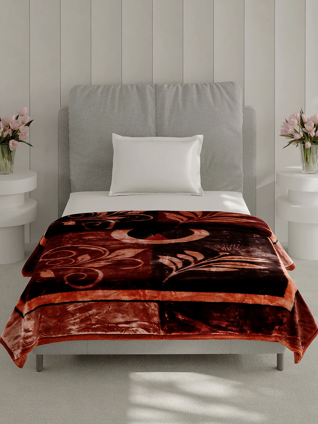 Printed Single Bed 2 Ply, 895 GSM Blanket for Heavy Winter - (Lavish Pvc) - Image 2