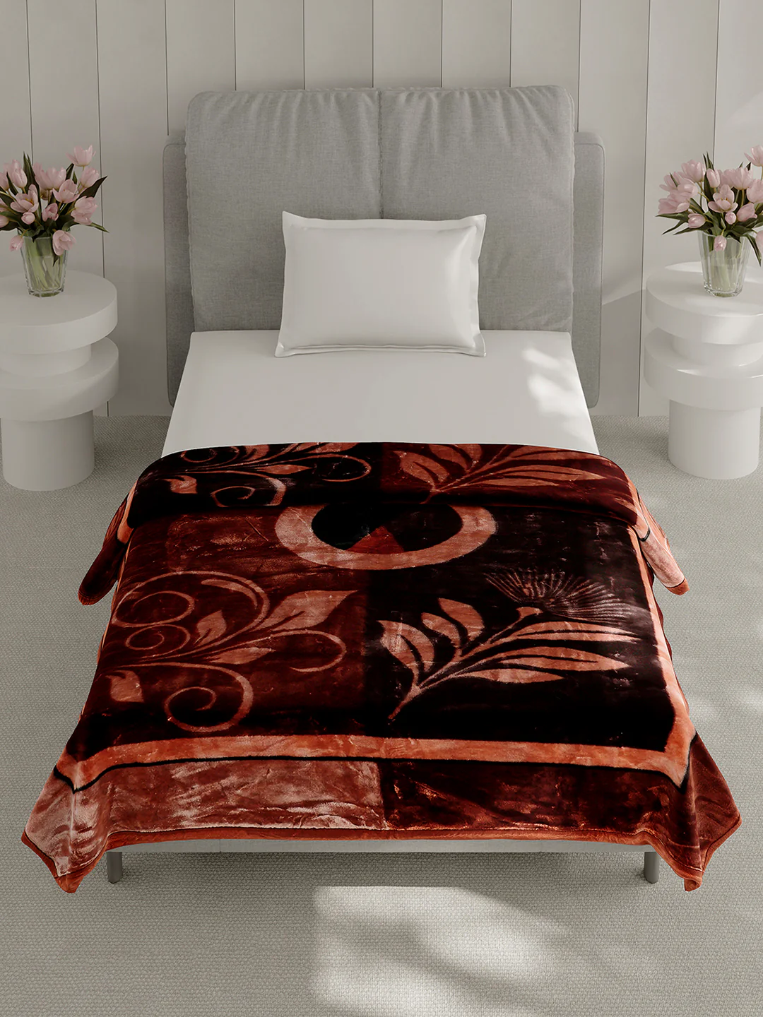 Printed Single Bed 2 Ply, 895 GSM Blanket for Heavy Winter - (Lavish Pvc) - Image 3