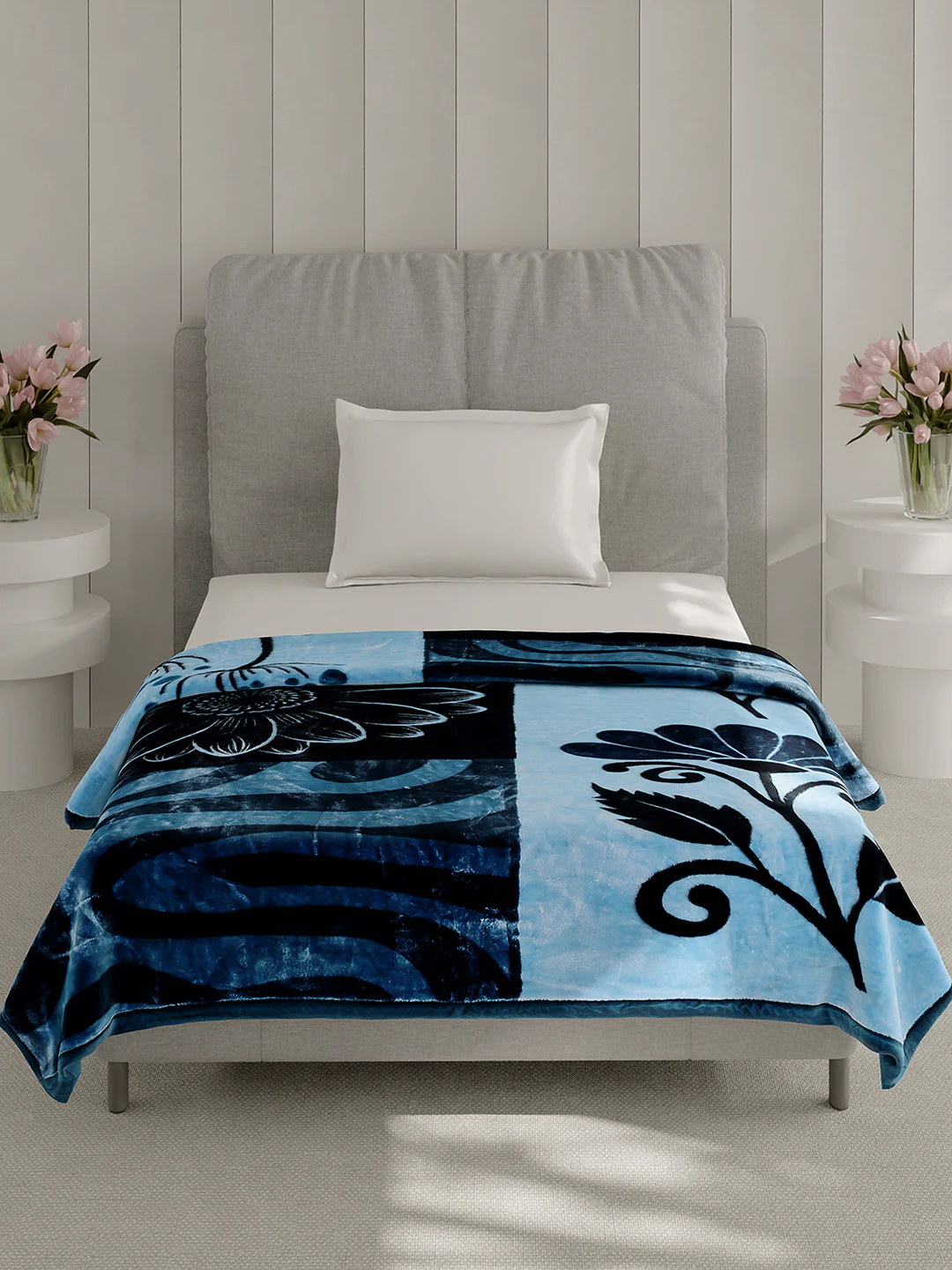 Printed Single Bed 2 Ply, 895 GSM Blanket for Heavy Winter - (Lavish Pvc) - Image 2