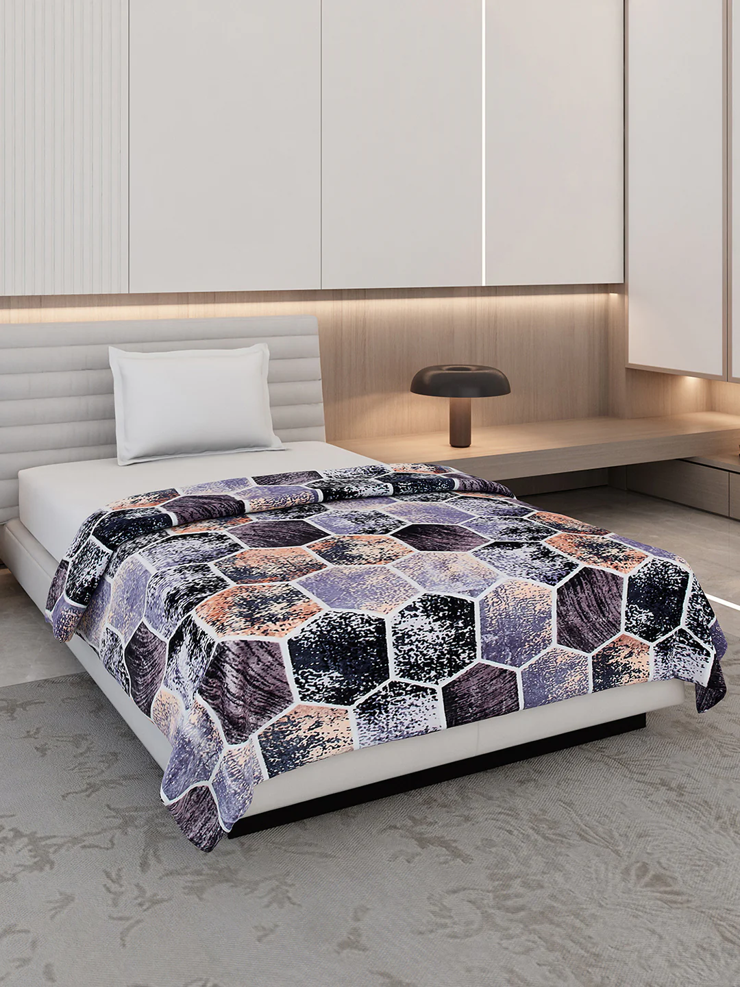 Printed Single Bed 300 GSM Blanket for AC Room - (Blubell)