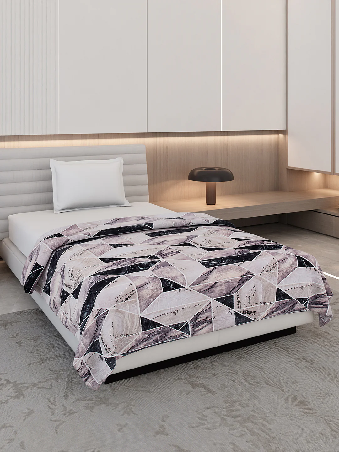 Printed Single Bed 300 GSM Blanket for AC Room - (Blubell)