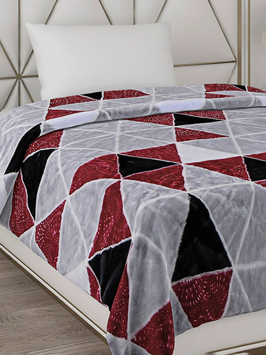 Printed Single Bed Reversible Blanket 2 Ply, 568 GSM, 2 kg (Glamour)