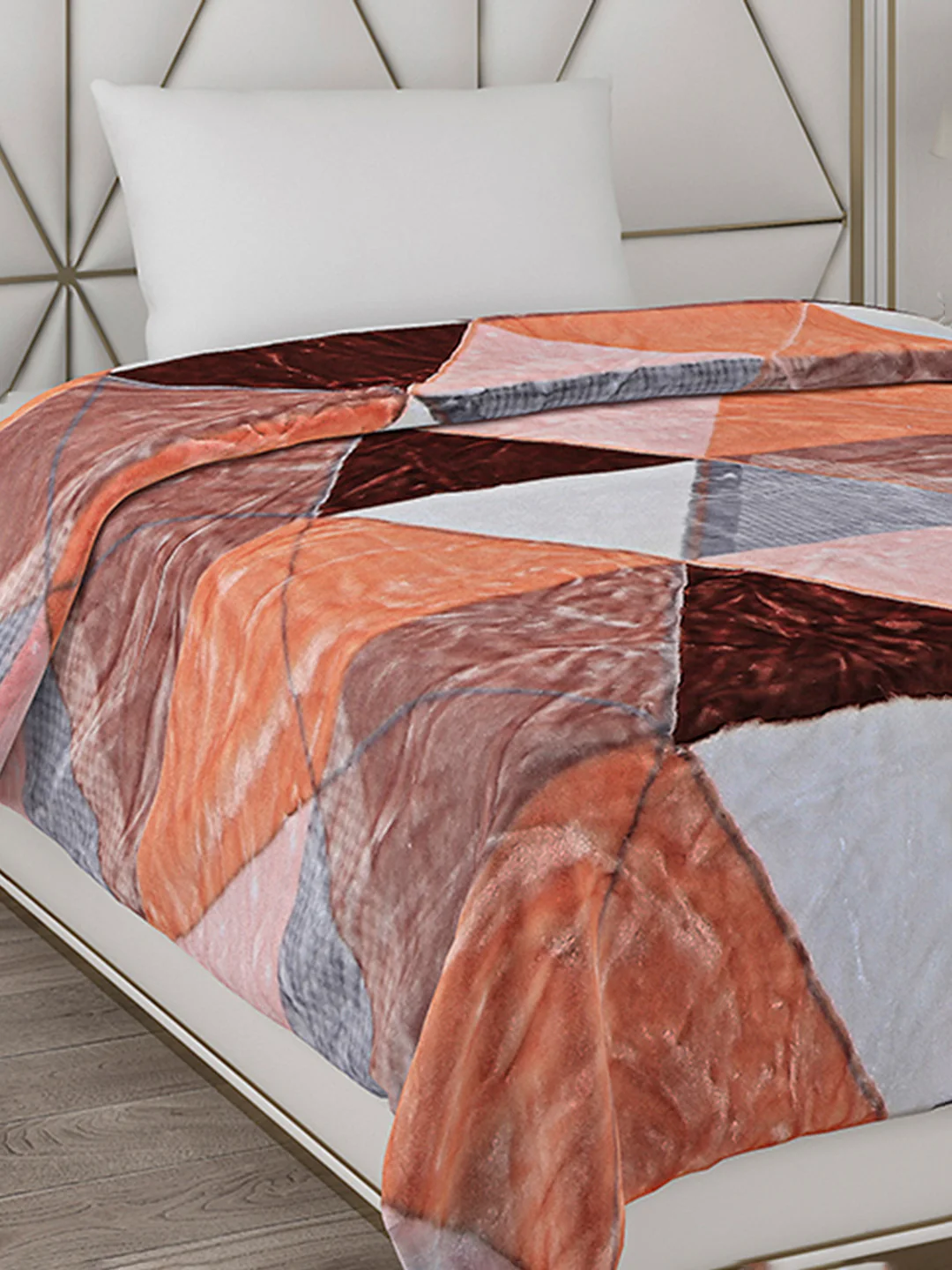 Printed Single Bed Reversible Blanket 2 Ply, 568 GSM, 2 kg (Glamour)