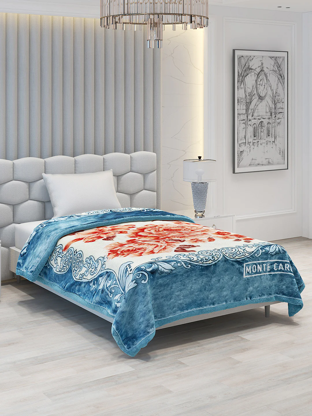 Printed Single Bed Blanket for Heavy Winter -3 Ply