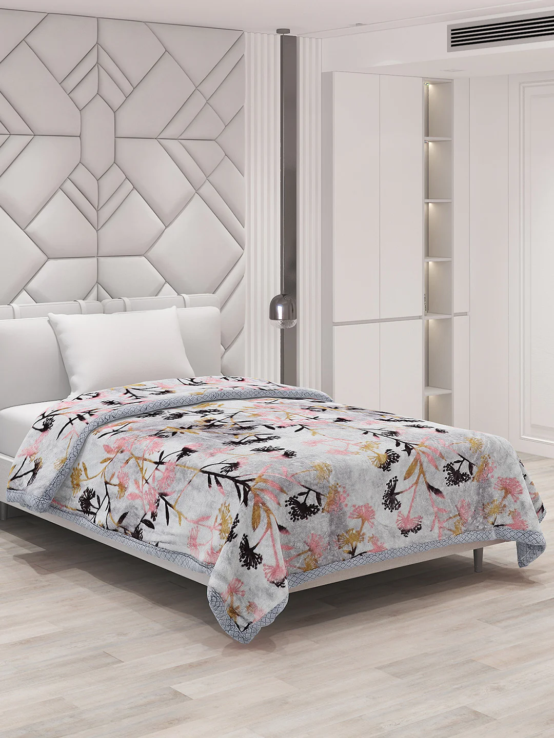 Printed Single Bed Blanket for Mild Winter -1 Ply