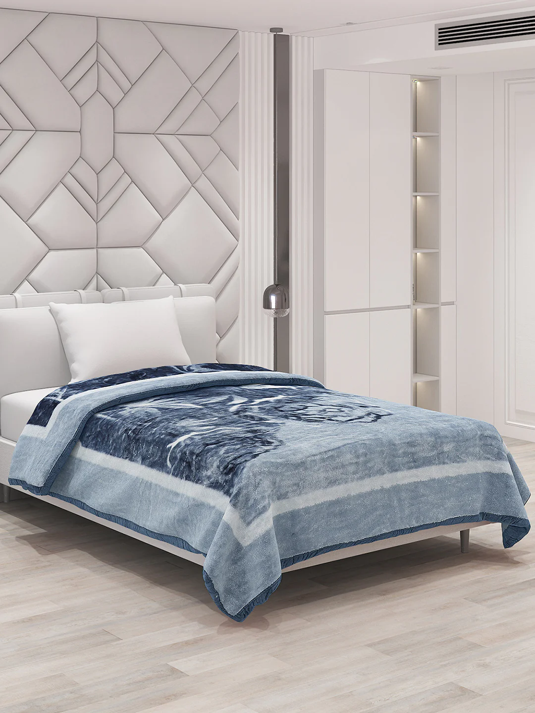 Printed Single Bed Blanket for Mild Winter -1 Ply