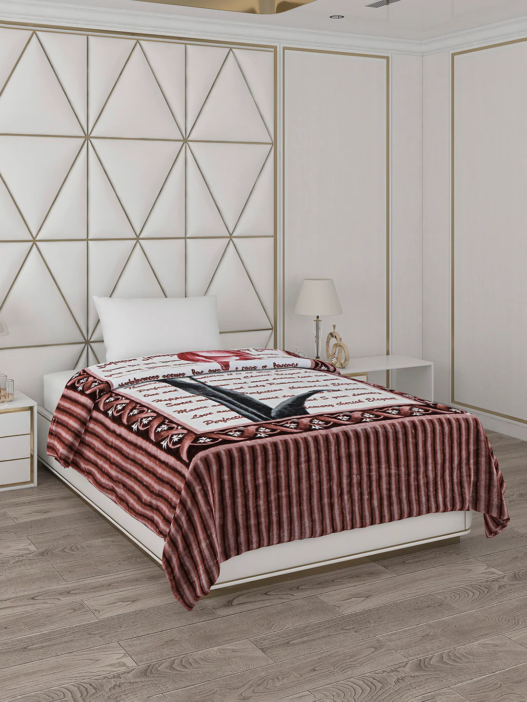 Printed Single Bed Blanket for Mild Winter -1 Ply