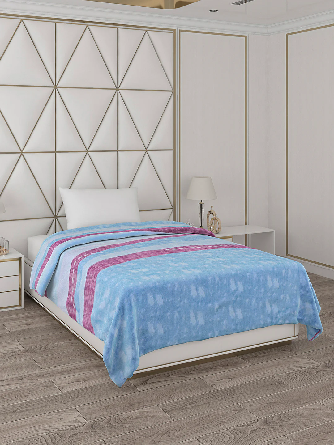 Printed Single Bed Blanket for Mild Winter -1 Ply