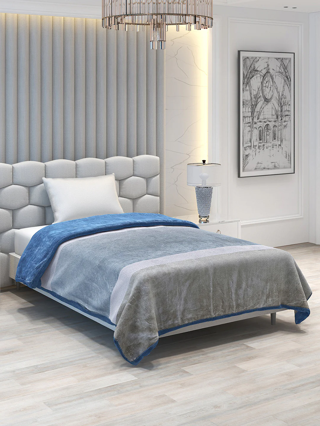 Printed Single Bed Blanket for Mild Winter -2 Ply