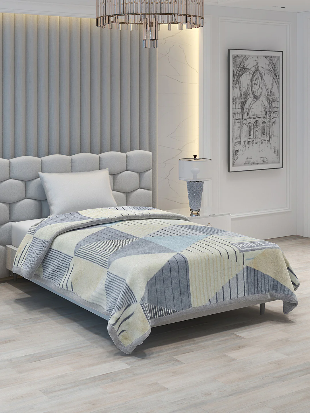 Printed Single Bed Blanket for Mild Winter -2 Ply