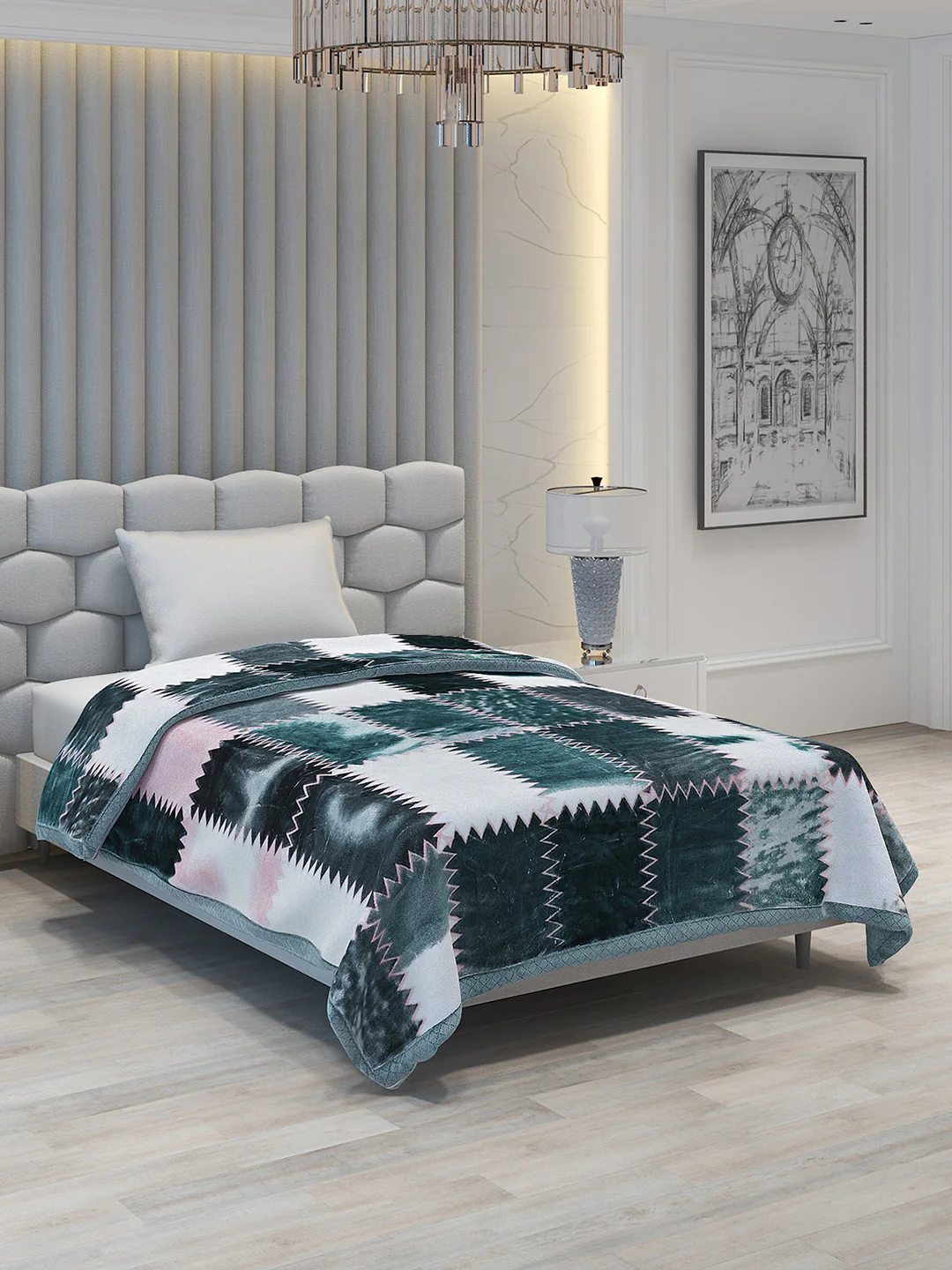 Printed Single Bed Blanket for Mild Winter -2 Ply