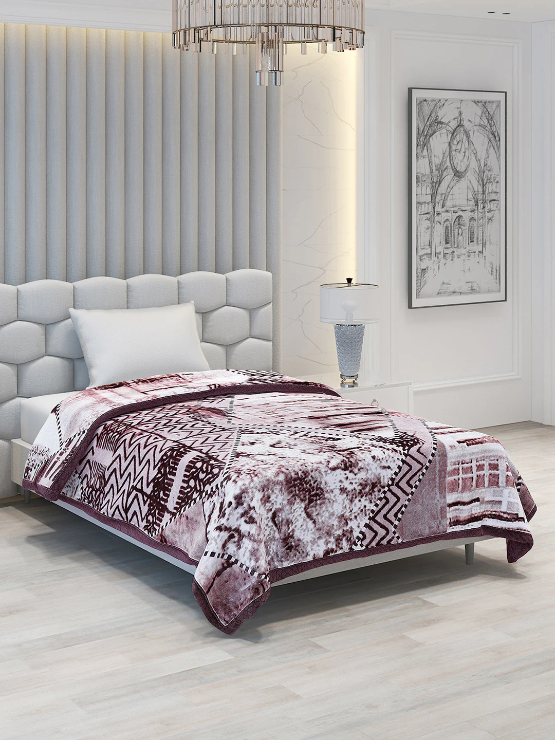 Printed Single Bed Blanket for Mild Winter -2 Ply