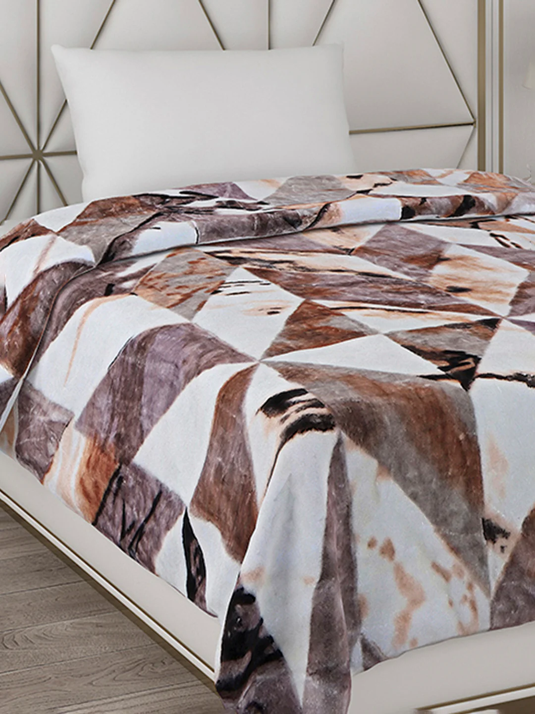Printed Single Bed Blanket for Mild Winter -2 Ply - Image 4