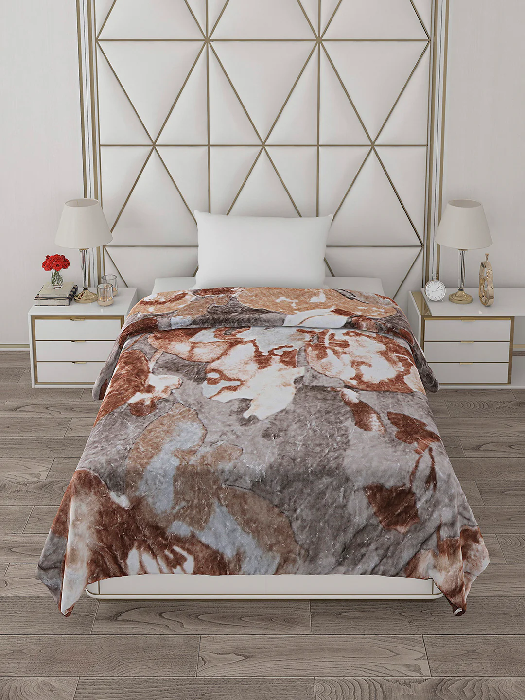 Printed Single Bed Blanket for Mild Winter -2 Ply - Image 3