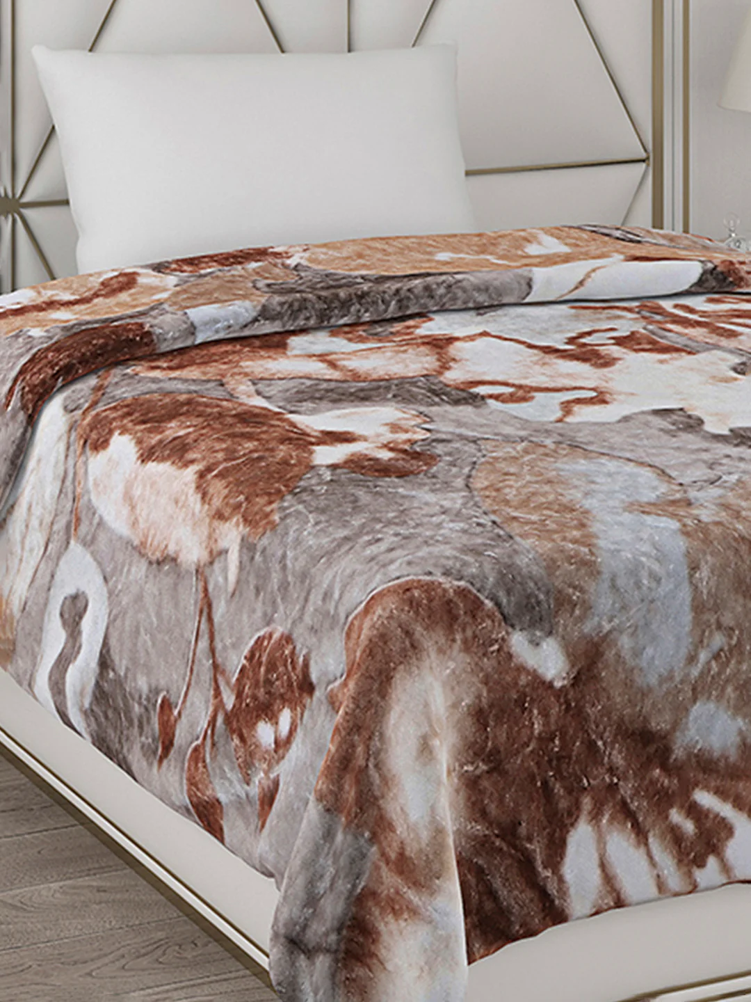 Printed Single Bed Blanket for Mild Winter -2 Ply - Image 4