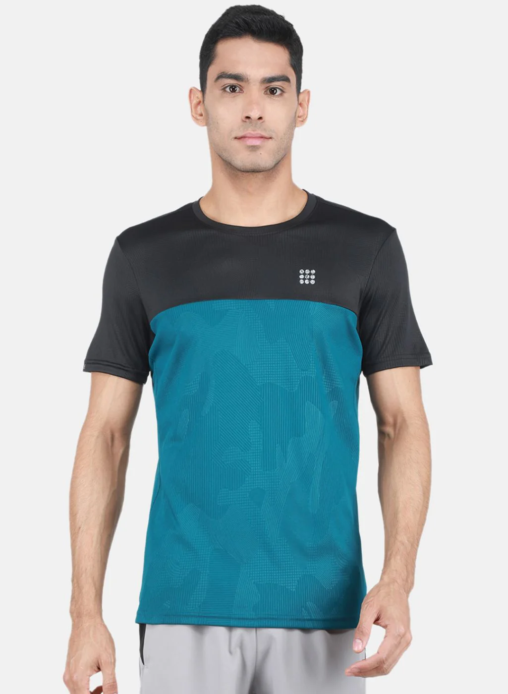 Rock.it Men Green Self Design T-Shirt