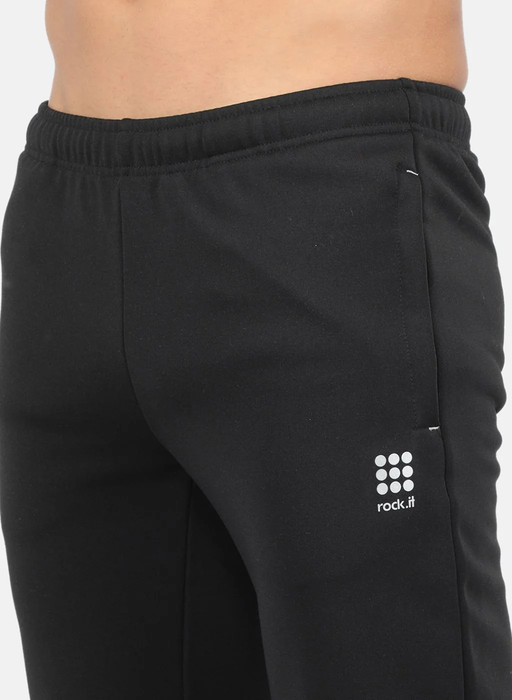 Rock.it Men Grey & Black Solid Tracksuit - Image 6