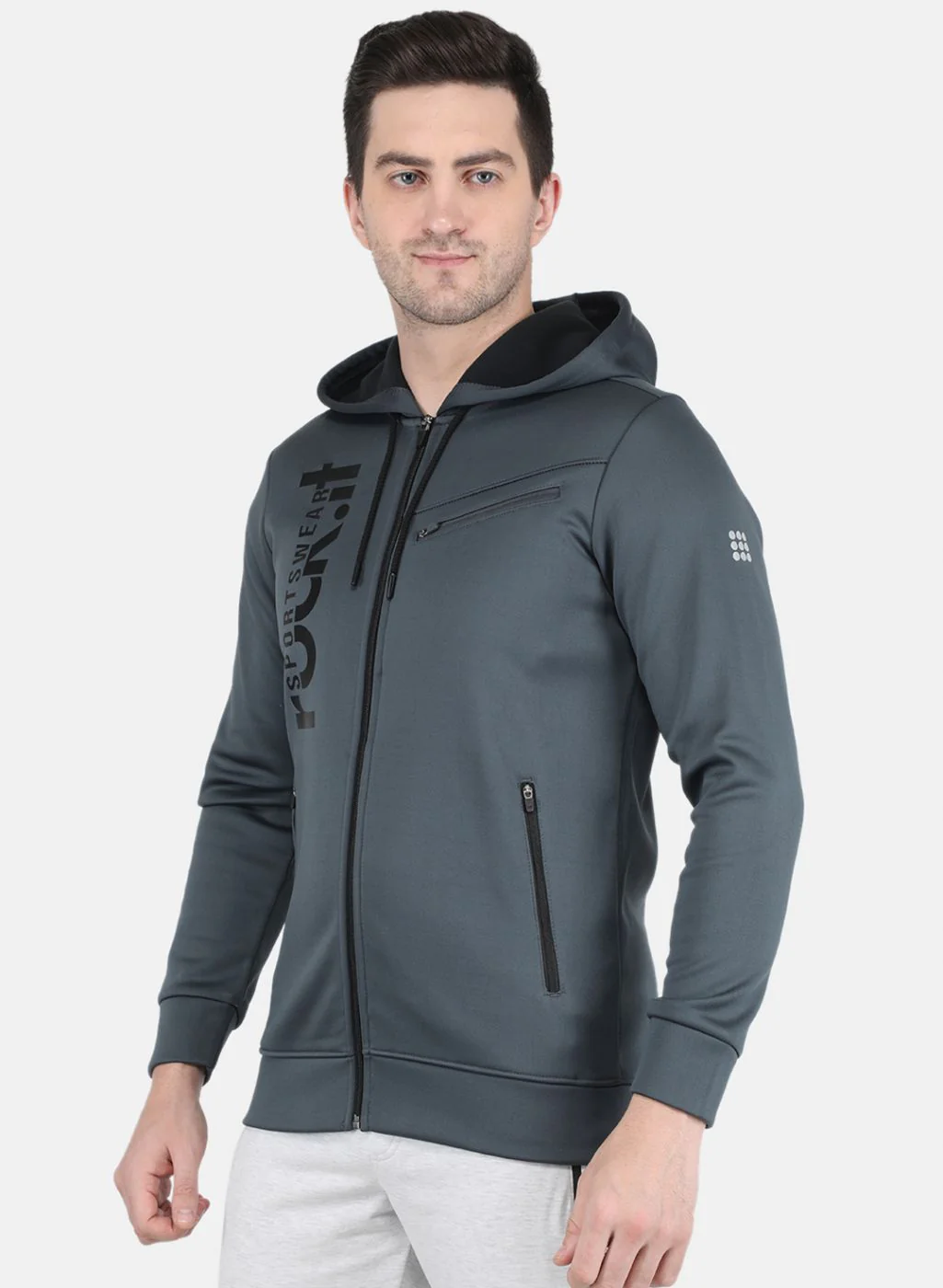 Rock.it Men Grey Printed Sweatshirt - Image 2
