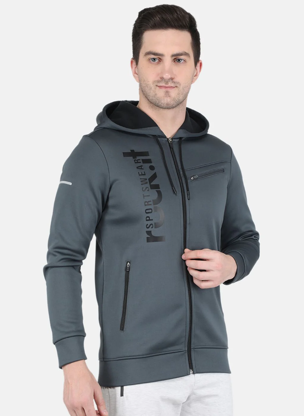Rock.it Men Grey Printed Sweatshirt - Image 6